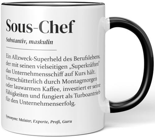 JUNIWORDS Tasse, Definition Sous-Chef, Schwarz (7233809)