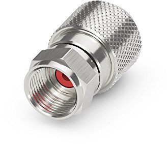 Sonero, F-Stecker für Sat-Kabel, Antennen-Kabel, Koaxial-Kabel mit ⌀ 7,0-7,5 mm, einfache Selbst-Konfektionierung, chrom, 2er-Set