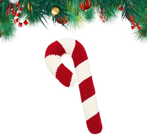 Nexoria Zuckerstangen-Plüsch, Weihnachts-Zuckerstangen-Kissen Weihnachts Süßigkeiten Wurfkissen Plüsch-Zuckerstangen-gefüllte Lutscher-süße Kissen Süße Zuckerstangen-Kissen Plüschtiere (B)