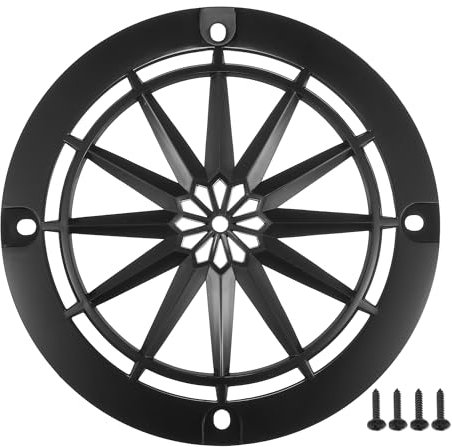 X AUTOHAUX 4 Inch Car Speaker Grills Cover Round with Screws Black - 1 Pcs