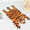 YulyreZome Tiger Badematte für Badezimmer, lustig, niedlich, orange/gelb, Tiger, Cartoon, Badezimmerteppich, rutschfest, Tier-Fußmatte, waschbar, saugfähig, Badewanne, Plüsch, Mikrofaser, Dekor,