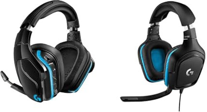 Logitech G Cuffie da gioco RGB wireless Logitech G935, audio surround 7.1, DTS X 2.0 & G432 Cuffie Gaming Cablate, Audio Surround 7.1, DTS: x 2.0, Driver 50 mm