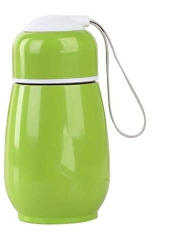 HanDuo Quality Creatives 300 ml termo al aire libre taza térmica lindo pingüino café portátil deportes botella de agua taza (Color: verde)