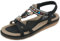 Vunavueya Zapatos Sandalias de Vestir de Tiras Mujer Informal Cómodas Chanclas Verano de Piel sin Cordones 04 Negro 40