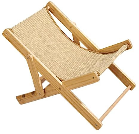 Arrovarp Katzen Sisal Stuhl, Katzenstuhl Sisal. Katzen Liegestuhl Mit Vier Gängen Verstellbar, Katzen Liegestuhl Mit 10 Kg Tragkraft, Verstellbares Katzenbett, Katzen Sisal Bett