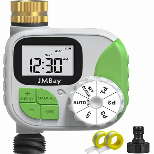 Temporizador de aspersor para manguera de jardín, temporizador inteligente de manguera programable, sistema de riego automático para patio e invernadero, controlador digital impermeable con entrada de