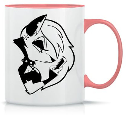 Helluva Boss Loona Phone Tasse à Thé à Café En Céramique Classique Blanc Noir Rose Magie 330ml