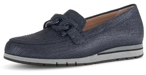 Gabor Damen Klassische Ballerinas, Frauen Flats,Moderate Mehrweite (G),Pumps,Halbschuhe,Sommerschuhe,Slipper,Ocean (schw+Lack),40 EU / 6.5 UK