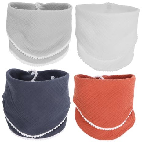 UPKOCH 4 Stück Lätzchen Für Neugeborene Speicheltuch Baumwolle Lätzchen Säuglingslätzchen Speicheltuch Für Babys Baumwolle Speichel Lätzchen Bandana Halstuch Speichel