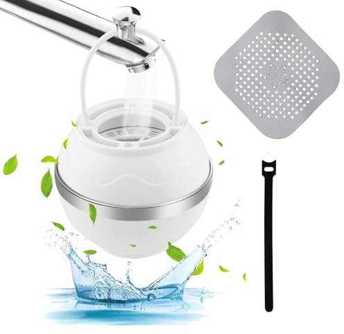 Molucki Filtro de agua de baño, filtro de ducha para agua dura, filtro de agua de bañera de 8 etapas, sin BPA, suavizante de agua de ducha para grifo de bañera, elimina el cloro y los contaminantes,