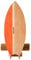 XCMAN Surf Balance Board Trainer mit Rolle - Stabilitätstrainer,Für Erwachsene, Balance-Board zum Surfen, Snowboarden, Skateboarden, Hockey (Rocket Orange)
