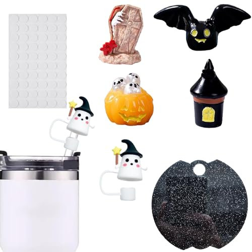 7 pezzi Stanley Cup Halloween, Stanley, accessori per tazze di Halloween, coperchio per tazza di Halloween, accessori per tazze di Halloween per decorazioni Stanley Cup