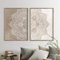 AdoDecor Bild Leinwand Mandala-Zen-Posterdrucke Wandposter Wandbild Yoga in neutralen Farben Wandbilder Schlafzimmer Deko(Ungerahmt)
