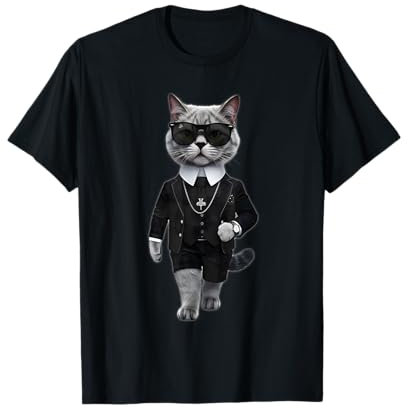 Katze im Lagerfeld Style mit Sonnenbrille T-Shirt