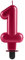 1st Birthday Candles Numbers Rose Red Matte 3D Designed for Cake Topper Decor Candle Happy Birthday for Her Him Party Anniversary Wedding Decorations Supplies