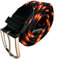ROMA RETAIL Cinturón para Hombre, Cinturón Trenzado Elástico Extensible Unisex Hombres Mujeres Tejido Trenzado Elástico para Jeans (Negro bandera de España)