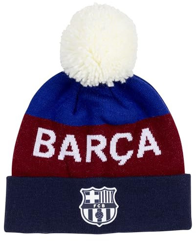 Mütze mit Bommel für Barça-Fans, offizielle Kollektion des FC Barcelona – Fußball – Herrengröße