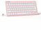 TECKNET 2.4G Wireless Keyboard For Windows/Chrome OS, UK Layout Compact Mini Keyboard, Small Silent Whisper-Quiet Keyboards with 12 months Battery Life (Pink)