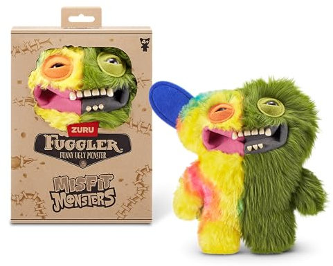 Fuggler Misfit Monsters 23 cm Serie 1 von ZURU, Funny Ugly Monster Plüschspielzeug (Count Underoo Mcgoo Grin-Green & Multi)