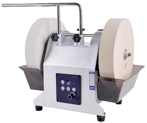 TT-YEC Commercial Electric Knife Sharpener, Dual Wheel Low Speed Bench Grinder Knife Sharpener, Multi-Function Knife Sharpener, Water-Cooled Sharpening System with Adjustable Water Tank,D