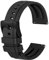 Anbeer Premium Silikon Uhrenarmbänder, 20mm Quick Release Gummi Uhrenarmbänder für Männer und Frauen, schwarz mit schwarze Schnalle