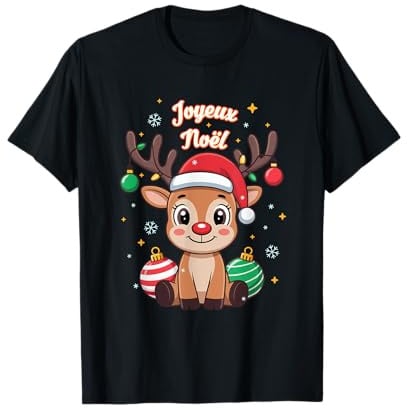 Joyeux Noël avec Un Adorable Petit Renne T-Shirt