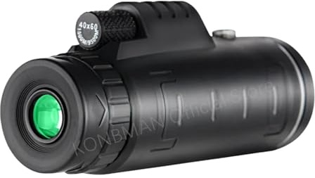 Monokular-Teleskop 40X60 High-Definition-Zoom Low Night Vision Fernglas mit Smartphone-Halterung for Jagd und Camping(B)