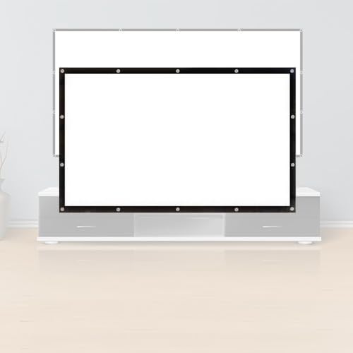 MACAGGTNTU 120in 200in Projector Screen Outdoor, Foldable Movies Screen Portable HD Projection Screen Wall Mount Hanging Projector Screen(16:9,120inch)