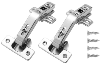 WKFBIFLY 2 Stück 135 Grad Lazy Susan Scharnier Eckschrank Türscharniere Küchenschrank Kombination Möbel Absenkautomatik Hardware