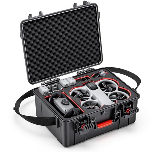STARTRC Avata 360 Custodia, custodia rigida impermeabile per il trasporto per DJI Avata 360 Fly More Combo accessori per DJI RC 2/RC Motion 3 controller, occhiali N3, 6 batterie e hub caricabatterie