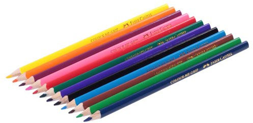 Faber Castell Tri-Grip Colour Pencils 12 Colors Set by Faber Castell