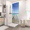 Schulte 1 panneau mural 90x210 cm, surface 1.89m², épaisseur 3 mm, revêtement salle de bain douche, résistant aux rayures, motif ponton de Maldives, DécoDesign, livré avec adhésif double face