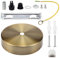 TIANFAN Deckenrosette für Hängelampe flexible Klemmplatte für Lampenfassung 100 mm (Französisch Golden)