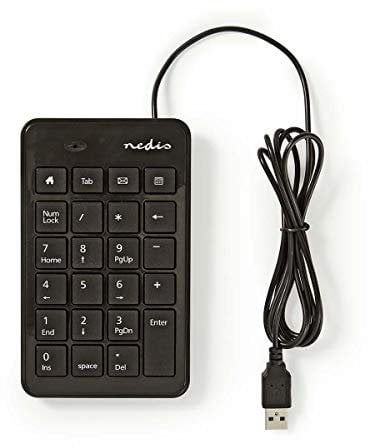 Nedis Numeric Keypad Wired with USB Plug, Black