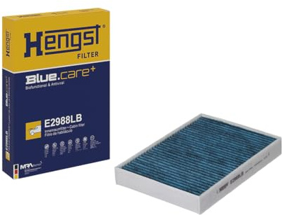HENGST - Innenraumfilter E2988LB - Luftfilter für den Innenraum antibakteriell - Filtert Staub, Pollen, Gerüche & Bakterien für Allergiker - Für sauberes Innenraumklima im KFZ