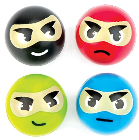 Baker Ross Flummis Ninjas(8 Stück), 30 mm