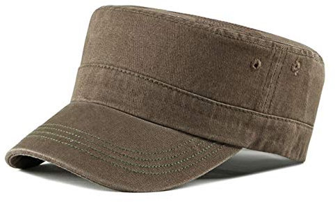 CHENNUO Military Army Cap Herren Baumwolle Baseballcap Kappe Mütze Vintage Schirmmütze 56-60CM (Armee grün)