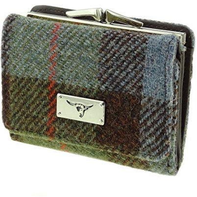 Glen Appin Harris Tweed LB2113 Geldbörse für Damen, klein, Farbe 15 Grün Multi, S, Casual