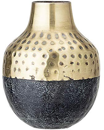 Bloomingville Vase, goldfarben blau, Eisen