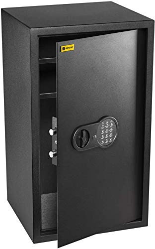 HomeSafe HV70E Caja Fuerte con Código Digital - 70x40x36cm (HxAxP) - Para Seguridad en el Hogar, Almacenaje, Oficina, Documentos - Con 2 Baldas Ajustables