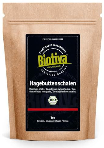 Tè alla rosa canina biologico 250g | Confezioni sfuse | Vantaggio di prezzo | Imbottigliato e controllato in Germania | Biotiva