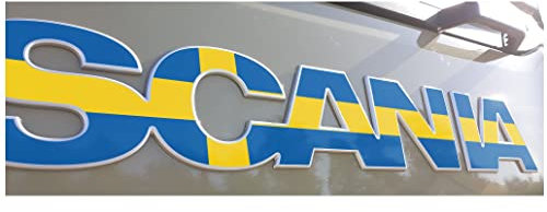 W.B.A. Aufkleber passend für Scania Emblem der Serie S und R ab Bj.2017-2021 Motivauswahl Länderfarben (Schweden 17)