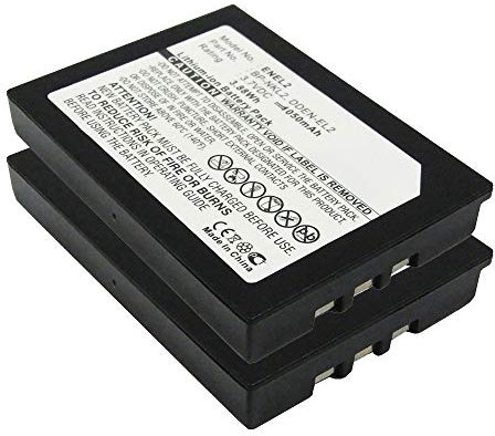 subtel, Batterie pour Caméra, Compatible avec Nikon en-EL2, Coolpix SQ, 2500, 3500, 9904 (3.7V, 1050mAh) 2 Pièces