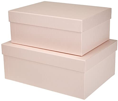 Rössler Papier 13491453580 - S.O.H.O. Boxline 2er Kartonage, rechteckig, Powder