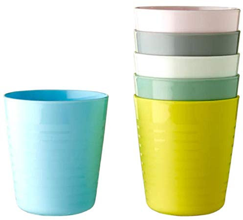 Kalas 2 tazas de plástico para niños, color pastel, multicolor 8 x 17 centímetros