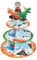 WERNNSAI Dinosaur Cupcake Stand - Dinosaur Party Decorations 3-Tier Cake Dessert Tower for Kids Boys Birthday Party Cardboard Cake Stand Holder Dessert Display Stand Dino Party Supplies