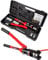 AMZCNC Hand Operated Hydraulic Crimping Tool Range 8mm² to 300mm² for Cable lugs Hydraulic Crimping Crimper Wire Terminal Lug Tool with 13 Pairs Dies (Red 8~300mm² Crimping Tool)
