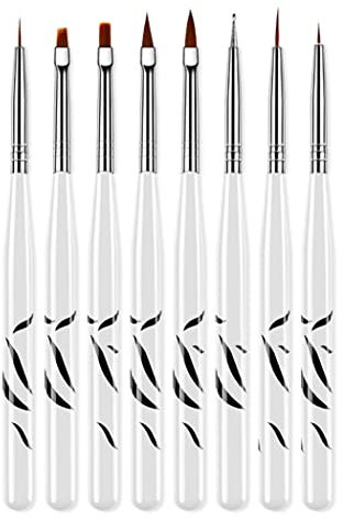 Lahviuu Paint Brush Set,8 pcs Fine Detail Paint Brushes Miniature Artist Painting Brush Drawing Brushes,for Acrylic, Watercolor, Oil, Face, Nail, Scale Model Painting, Line Drawing