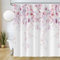 Uiiooazy Rideau Douche Anti Moisissure, Rideau de Douche 200x180cm Lavande Feuilles d'eucalyptus Rose Violet Rideaux de Baignoire Tissu Lavable Imperméable Rideaux Salle de Bain avec 12 Crochets