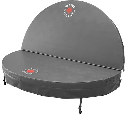 CANADIAN SPA CO. Poolabdeckung rund, Ø 203 cm, grau, Isolierabdeckung für Hot Tub, Abdeckung für Pool wasserdicht und UV-beständig